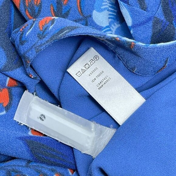 Ann Taylor Loft Mini Skirt Blue Floral Short Ruffle Tiered Boho Women’s Size 4 - Picture 9 of 12